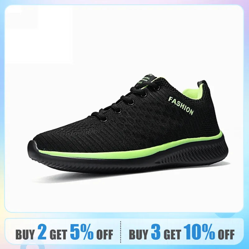 Men Running Walking Knit Shoes Women Fashion Casual Sneakers Breathable Sport Athletic Gym Lightweight