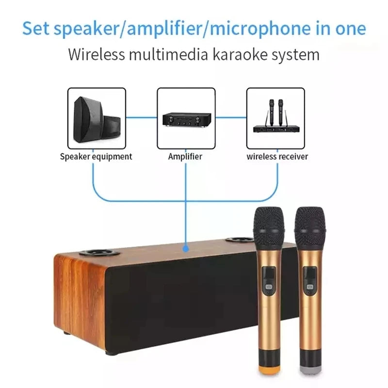 120W Home Theater High Power Bluetooth Speaker System Home Wireless Dual Microphone Mobile Phone Karaoke BT Speaker Caixa De Som