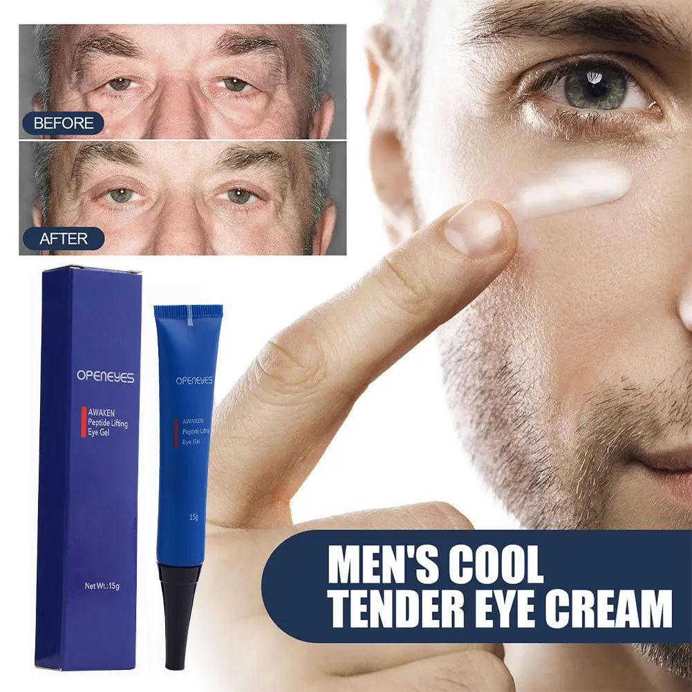 Openeyes Awaken Peptide Lifting Eye Gel Men Eye Moisturizing Under Eye Cream For Dark Circle Puffiness Fine Lines Eye Care