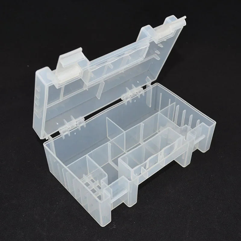 Hard Plastic Anti Impact Wear Resistant Battery Storage Box Case Practical Organizer Clear Inner Compartment Holder AA AAA