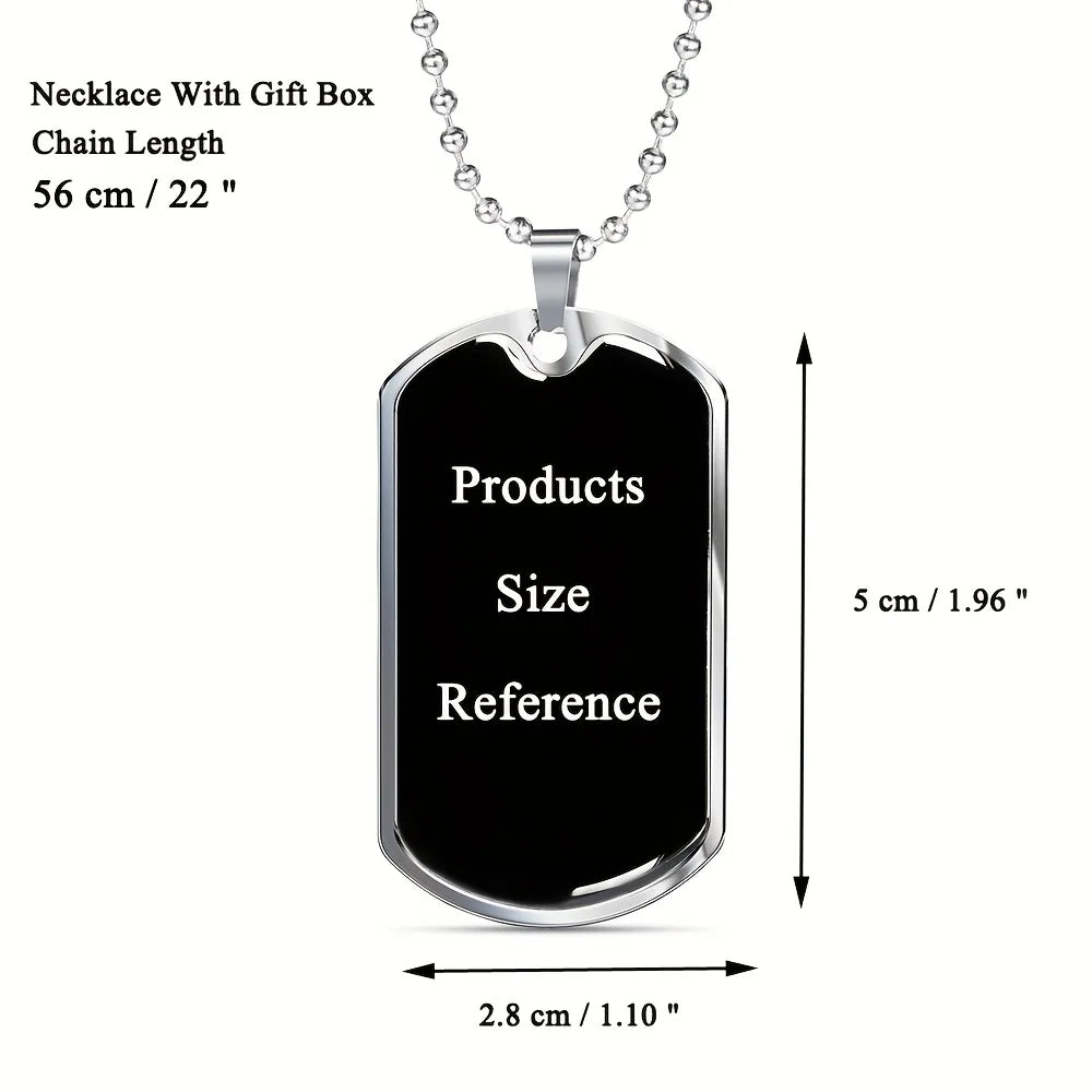 Military Tag Pendent Necklace For Men, Anniversary Graduation Father's Day Birthday Gifts