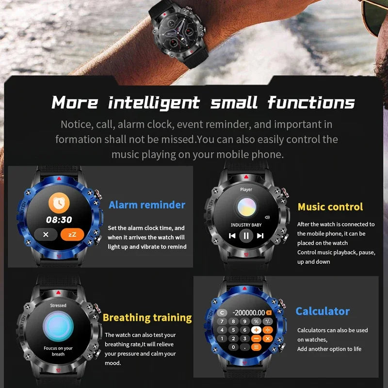 Canmixs 2023 Smart Watch men GPS motion track Sports watches Bluetooth Call Heart Rate Blood Pressure Smartwatch For Android ios