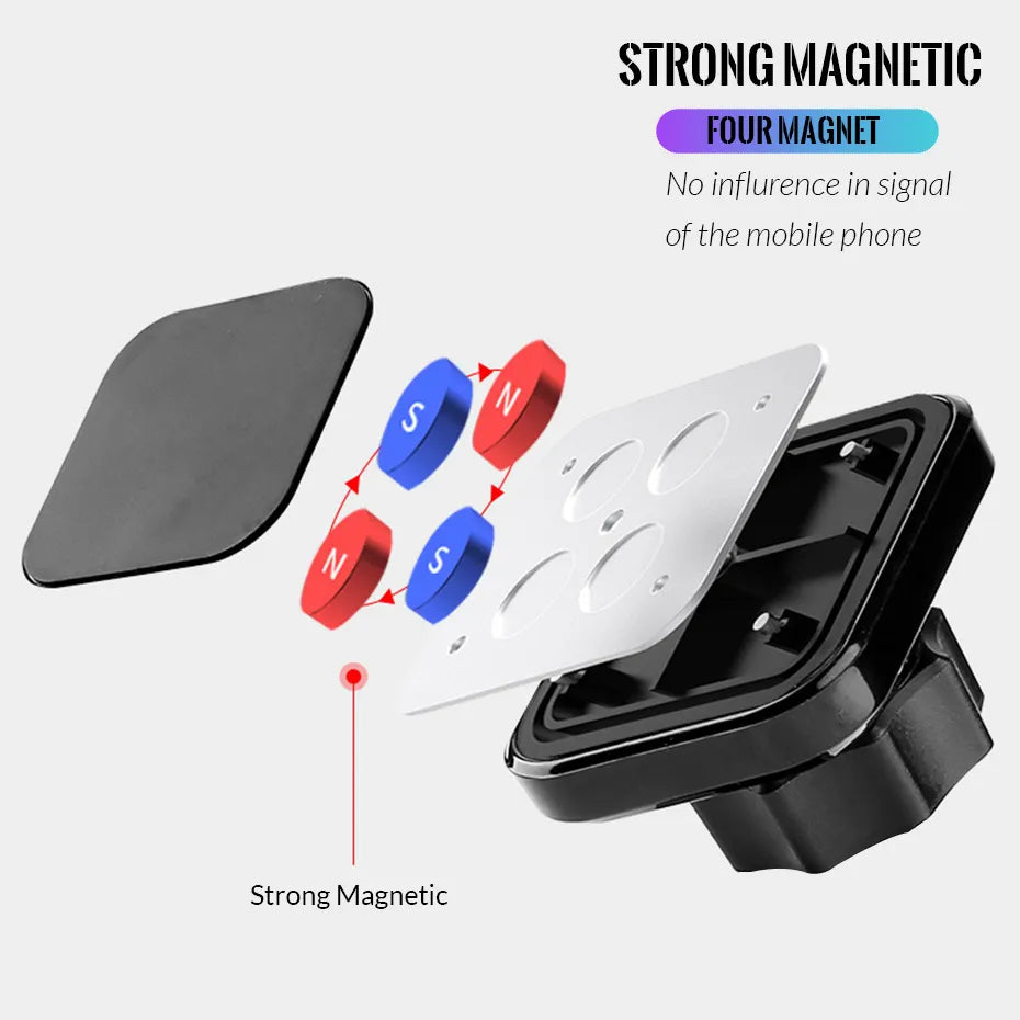 360 Degree Car Magnet Mobile Phone Holder For iPhone GPS Smartphone Car Phone Holder Mount Stand Support Xiaomi