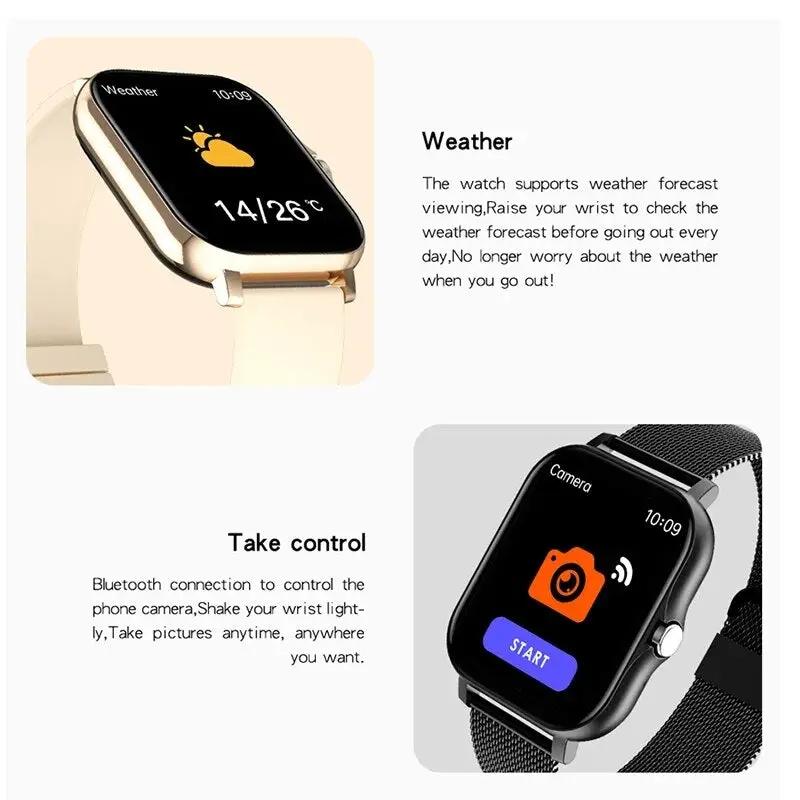 For Xiaomi Samsung Android Phone 1.69" Color Screen Full Touch Custom Dial Lady Watch Bluetooth Call 2023 Women Smart Watch Men - RY MARKET PLACE