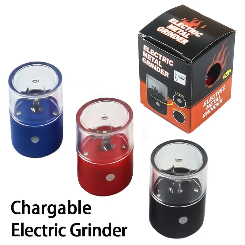 Electric Grinder USB Chargable Tobacco Crusher Spices Mill Herbal Edge Runner 50 mm Cigarette Grinder Dry Herb Smoking Supplies