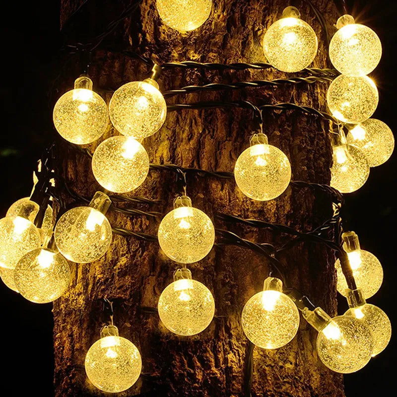 100 LED Solar Light Outdoor IP65 Waterproof String Fairy Lamps Solar Garden Garlands Christmas Decoration 12M