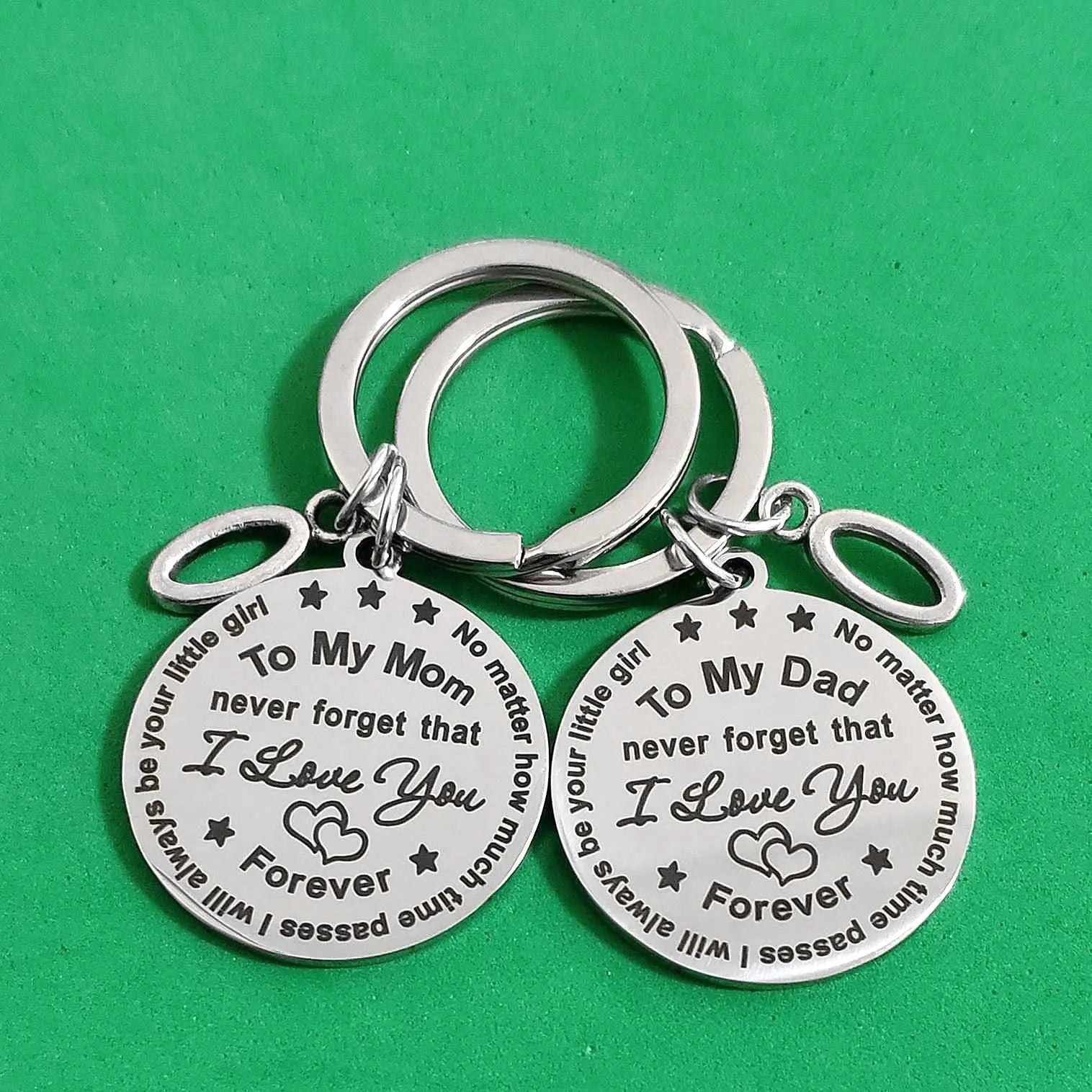 Keychain for Car Keys to Dad Mom Creative Father's Day Keyring 26 Letters Gift Thanksgiving Be Your Girl Stainless Steel Holder