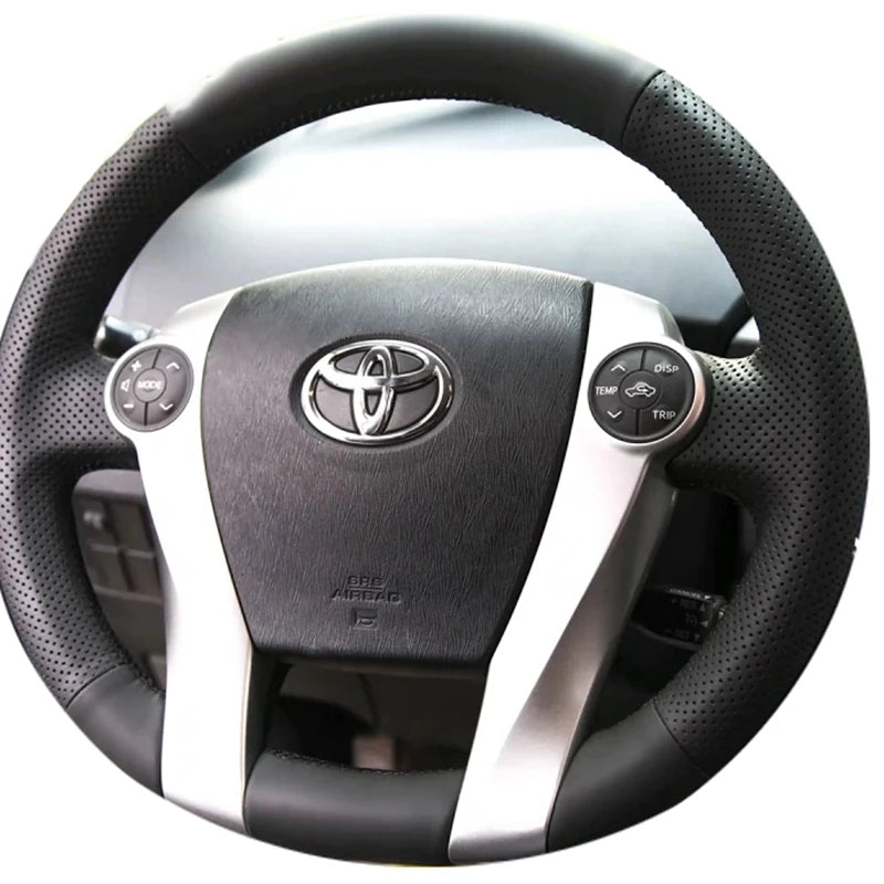 DIY Hand sewing Microfiber Leather Auto Car Steering Wheel Cover For Toyota Prius 30(XW30) 2009-2017 Prius C(US) Car Accessories