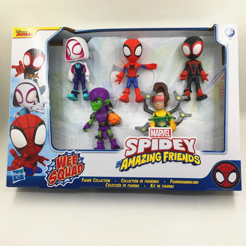 Spiderman Anime Figure Legends Spidey And His Amazing Friends 3 Pvc Action Figures Statue Model Doll Toy Gift For Children Gift