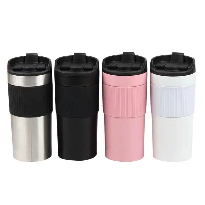 Portable French Press Bottle Stainless Steel Thermos Coffee Maker Cups for Travel Outdoor Aeropress Mug for Cold Brew Cafe Maker