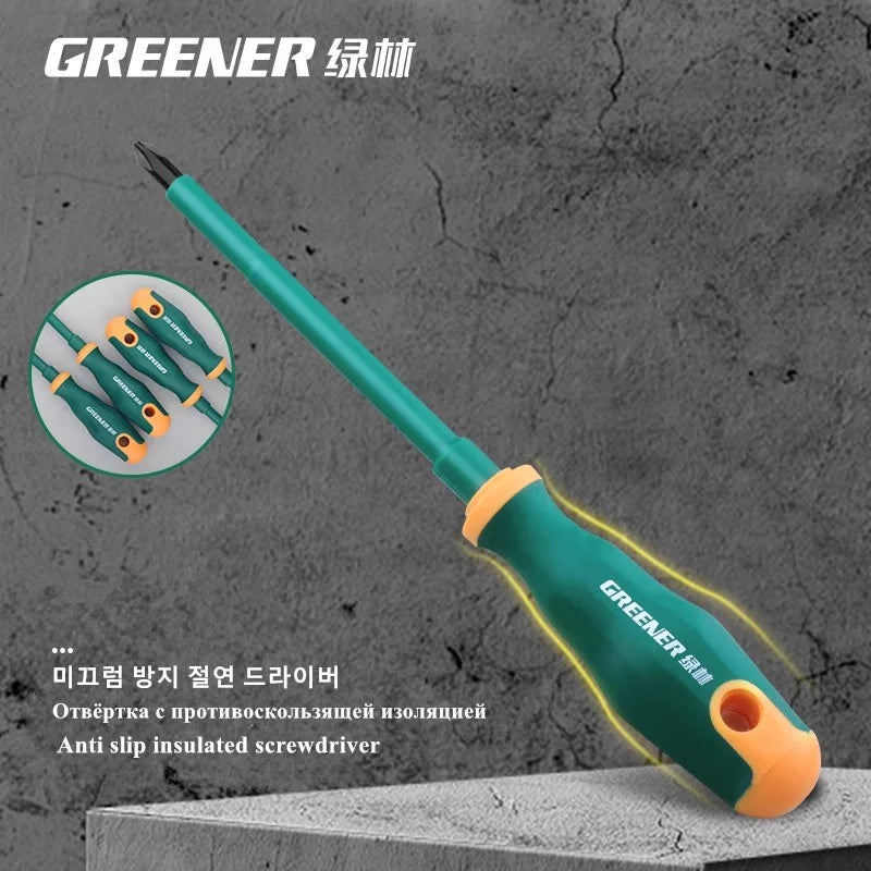 GREENERY Special For Eectricians Insulated screwdriver Set With Magnetic Multifunctional Cross Straight  Manual Maintenance Tool