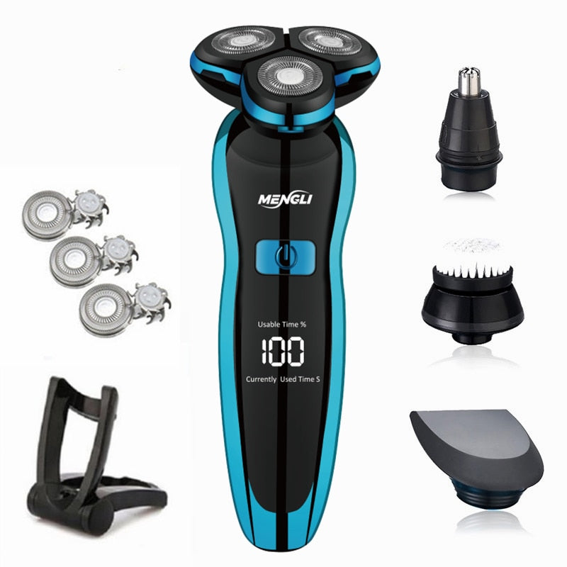 Electric Razor Electric Shaver Hair Cutting Shaving Machine for Men Clipper Beard Trimmer  Rotary Shaver 100% Water Proof - RY MARKET PLACE