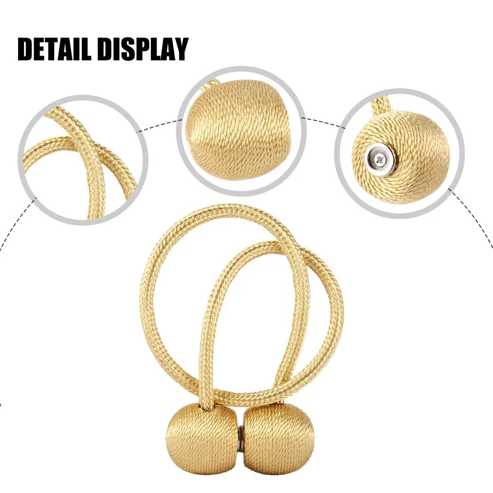 Pearl Magnetic Ball Curtain Holder Hook Buckle Clip Free Punching Free Installation Curtain Tieback Decorative Home Accessorie