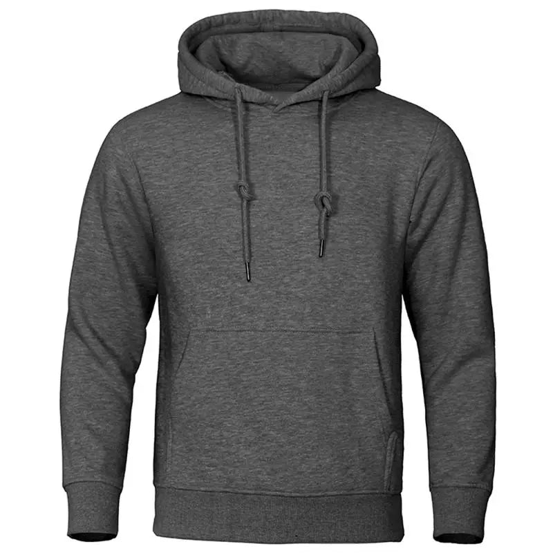 Autumn Winter Men Fleece Warm Mens Sweatshirt Casual Solid Color Streetwear Pullovers Sport School Fashion Hot Sale Hoodies