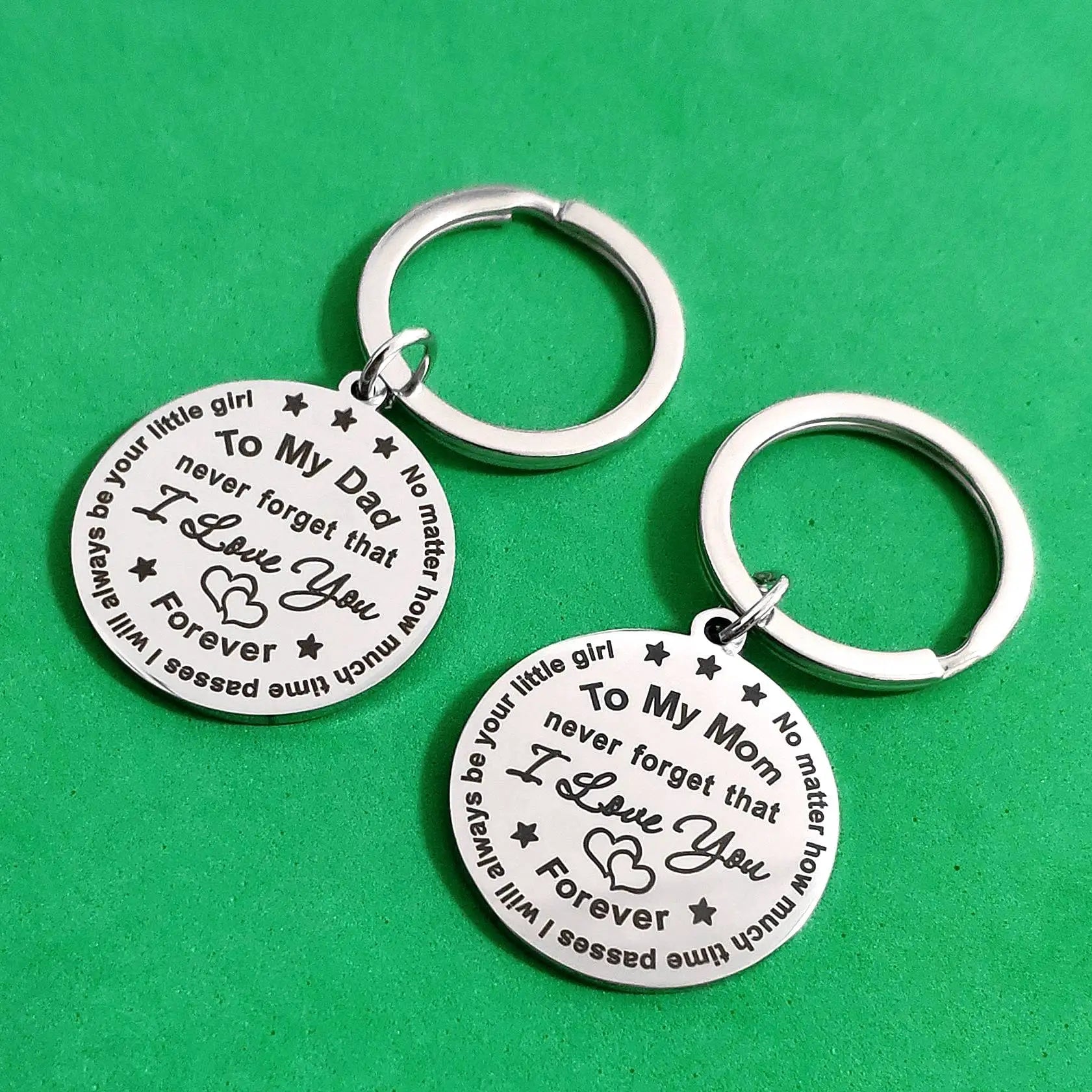 Keychain for Car Keys to Dad Mom Birthday Keyring Be Your Girl Father's Day Gift Creative Thanksgiving Stainless Steel Carabiner