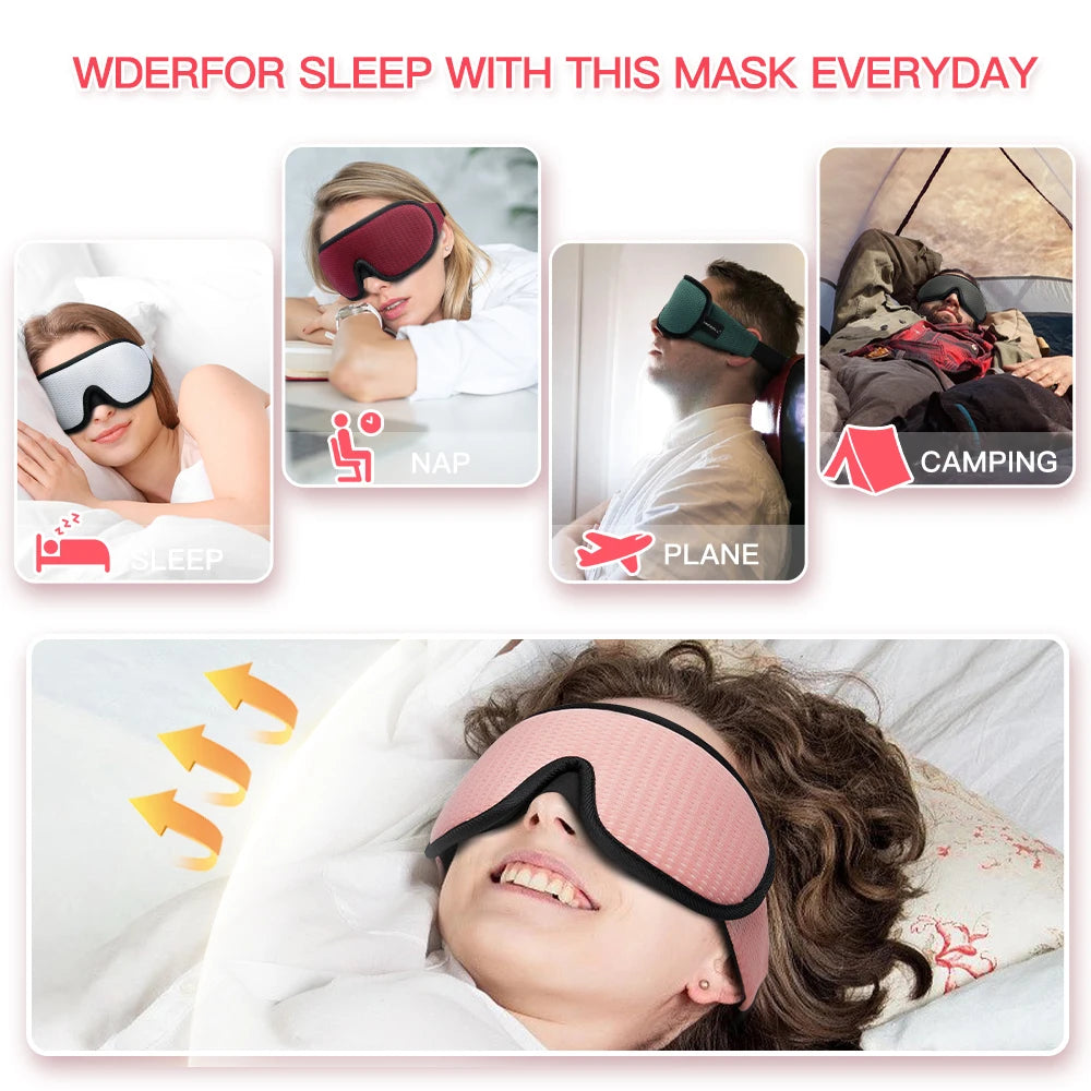 3D Sleeping Mask Blocking Light Sleep Eye Mask Memory Foam Eyeshade Soft Padded Slaapmasker EyePatch Travel Sleeping Aid