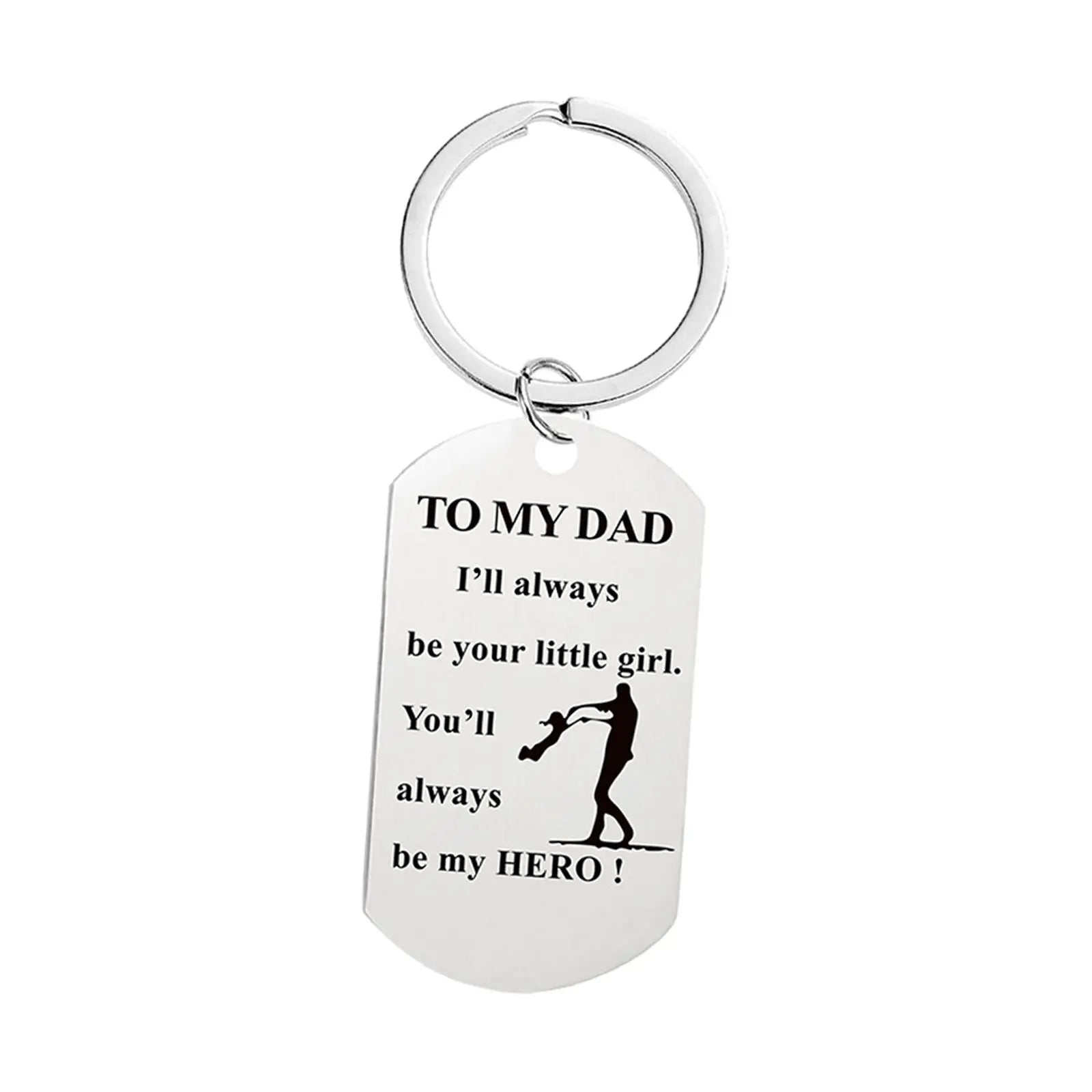 Keychain Key Rings Holder Father's Day Gift Simple Charm Daughter Father's Day Keychain for Father Anniversary Men Husband Daddy