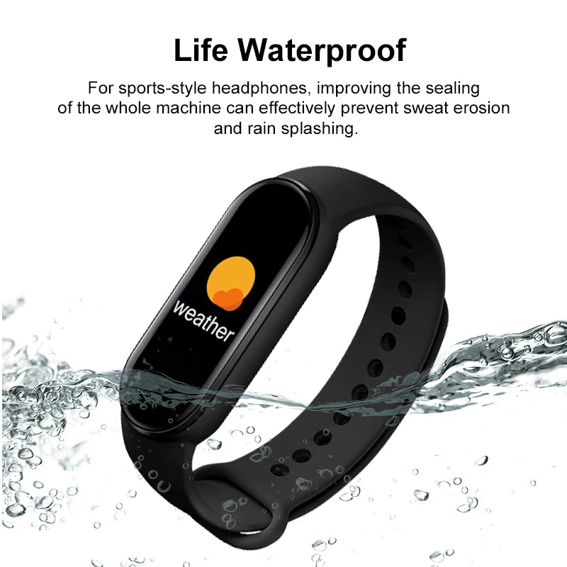 M6 Smart Watch Men Women Fitness Smart Bracelet Sports Band Heart Rate Blood Pressure Monitor Waterproof Multi-function Watches