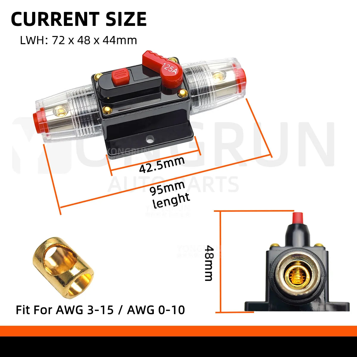 20A to 150A Circuit Breaker with Manual Reset for Car Audio System Waterproof Marine Circuit Breaker Reset Fuse 12V48V DC