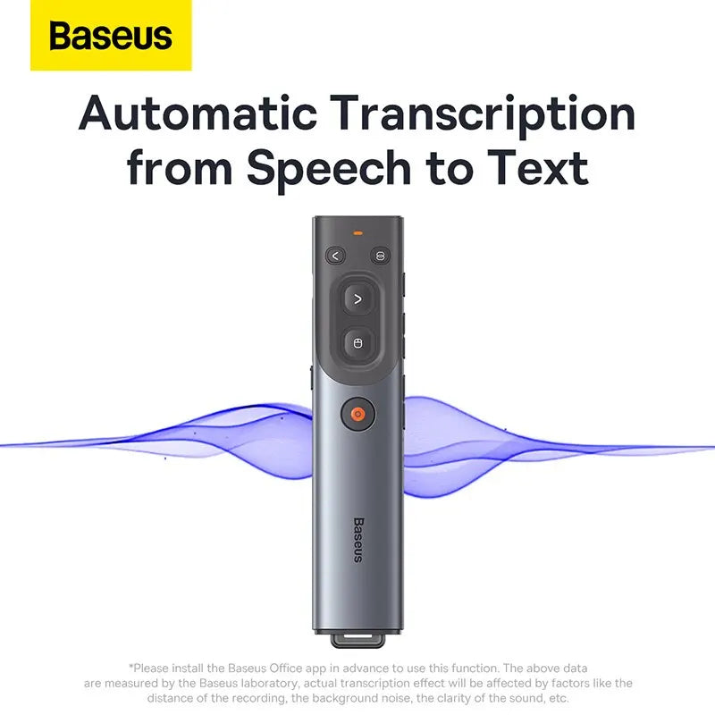 Baseus Wireless Presentation Pointer PPT Page Turner USB Pointer with Remote Control Infrared Presenter Pen For Projector Slide