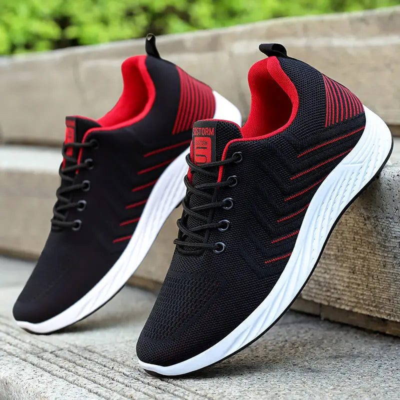 Men's shoes 2023 spring new trend men's shoes breathable lace-up running shoes Korean version of light casual walking shoes men