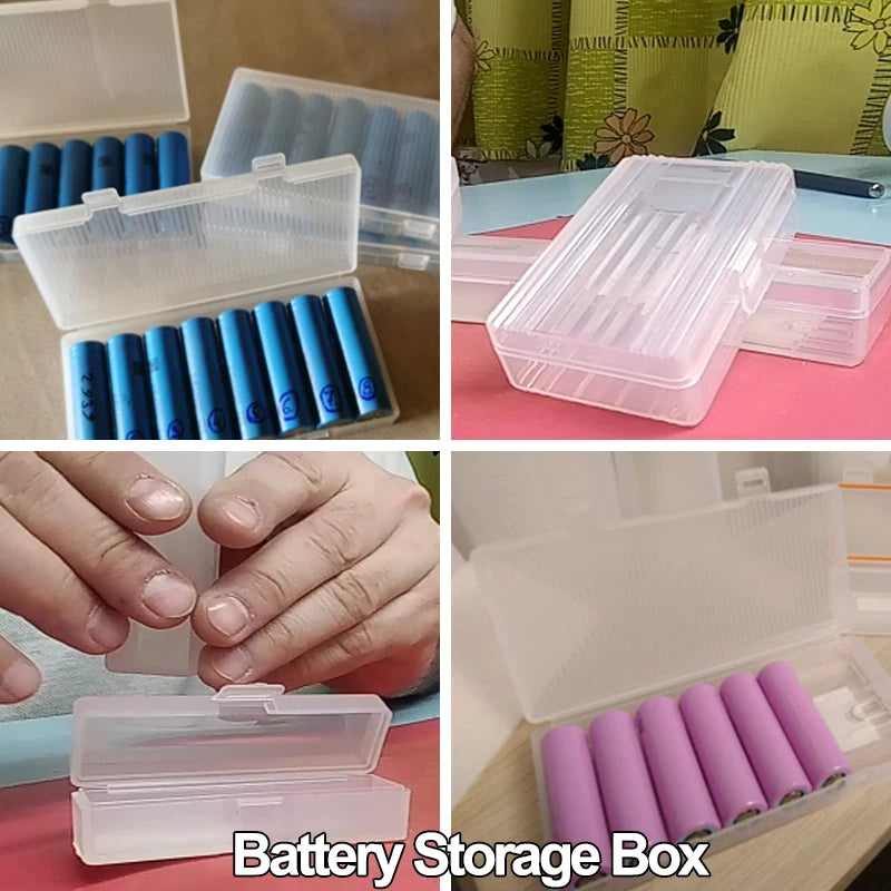 ALL IN Battery Holder Storage Box for 2 4 8 AA AAA Battery Case for 18650 26650 16340 Rechargeable Battery Container Organizer