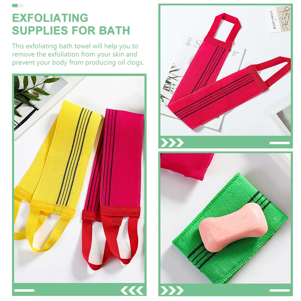 Exfoliating Scrubber Korean Washcloth Towel Towels Body Plant Fibres Back Bathing Supplies