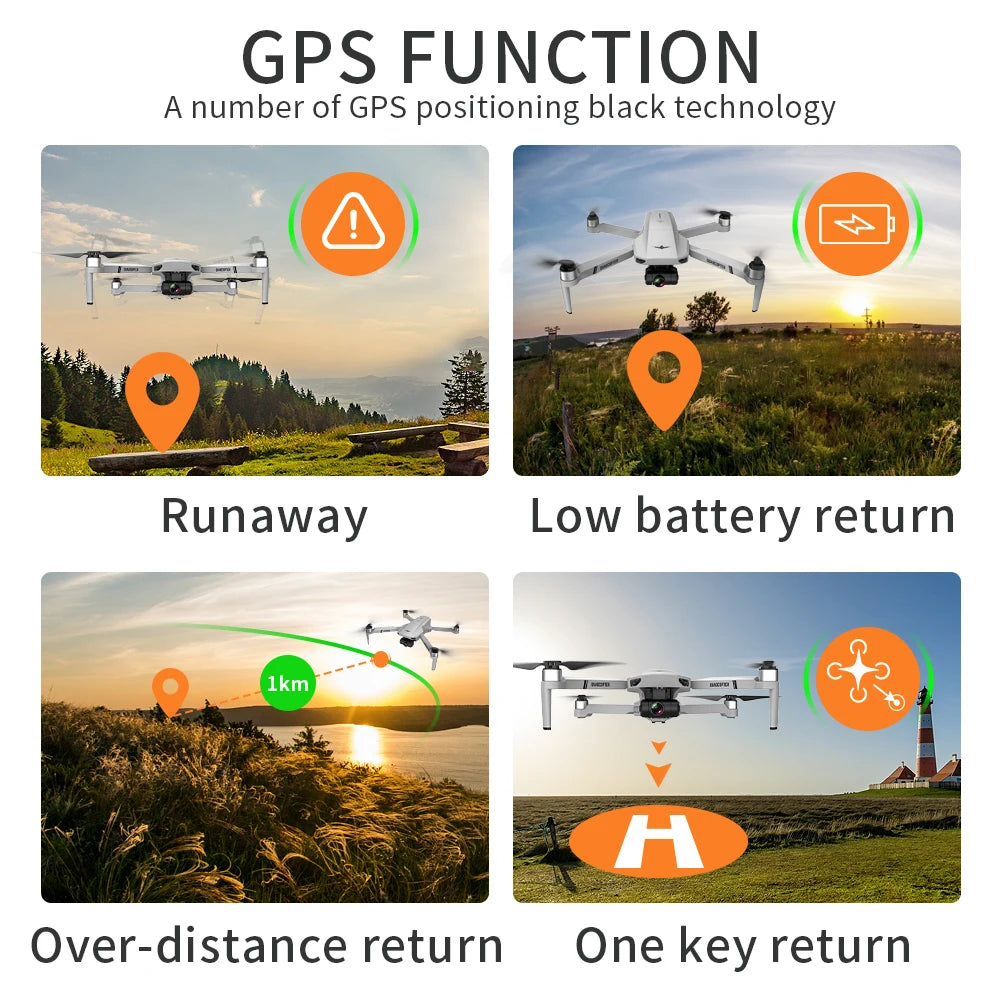 KF102 Max GPS Drone 4k Profesional FPV HD Camera KF102 Drones 2-Axis Gimbal Brushless Motor RC Quadcopter VS ZLL SG906 Max Pro2