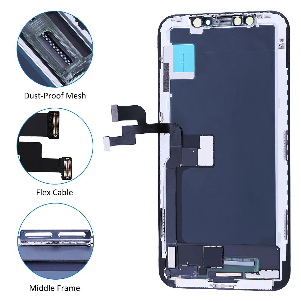 Elekworld Grade For iPhone X OLED XS MAX XR 11 LCD Screen incell With 3D Touch Digitizer Assembly 12 Pro 13 Mini 14 Plus Display - RY MARKET PLACE