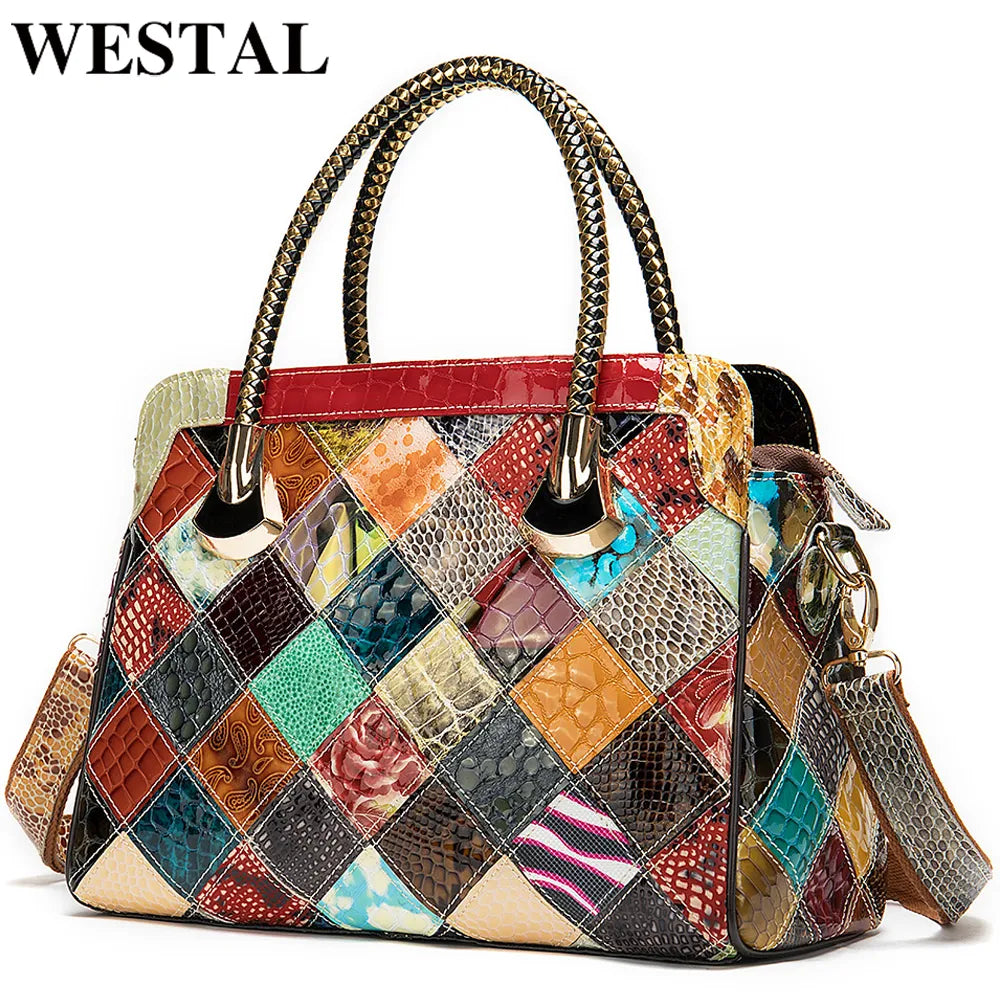 WESTAL womens genuine leather handbags women's leather luxury handbags women bags designer top-handle bags messenger bag female - RY MARKET PLACE