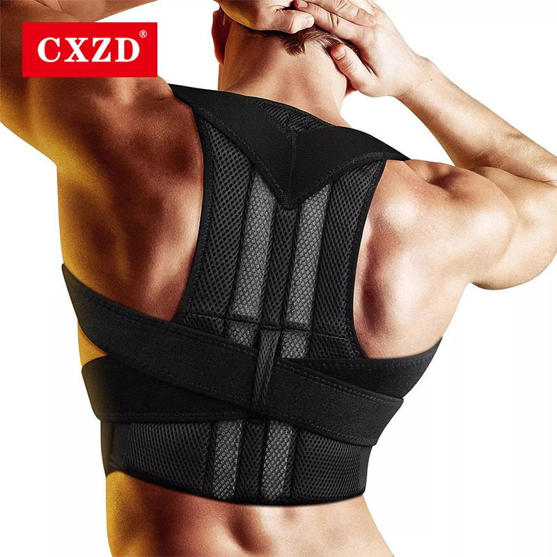 CXZD 2021 New Spine Posture Corrector Back Support Belt for Men Women Shoulder Brace Adjustable Clavicle Spine Lumbar Correction - RY MARKET PLACE