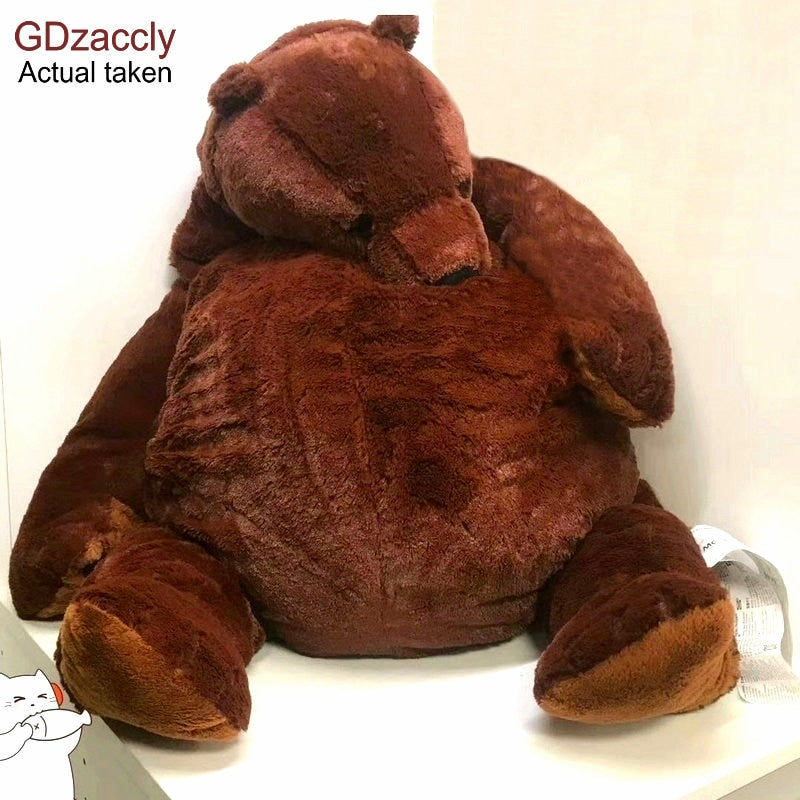 1M Big Simulation Brown Bear Plush Toy Stuffed Animal Giant Mr.Boss Teddy Bear Plush Doll Pillow Soft Cushion Kids Birthday Gift - RY MARKET PLACE