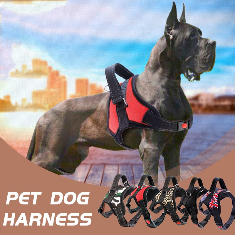 K9 Dog Harness Vest Adjustable Reflective Pet Harness with Handle Outdoor Training Chest Strap for Small Medium Large Big Dogs - RY MARKET PLACE