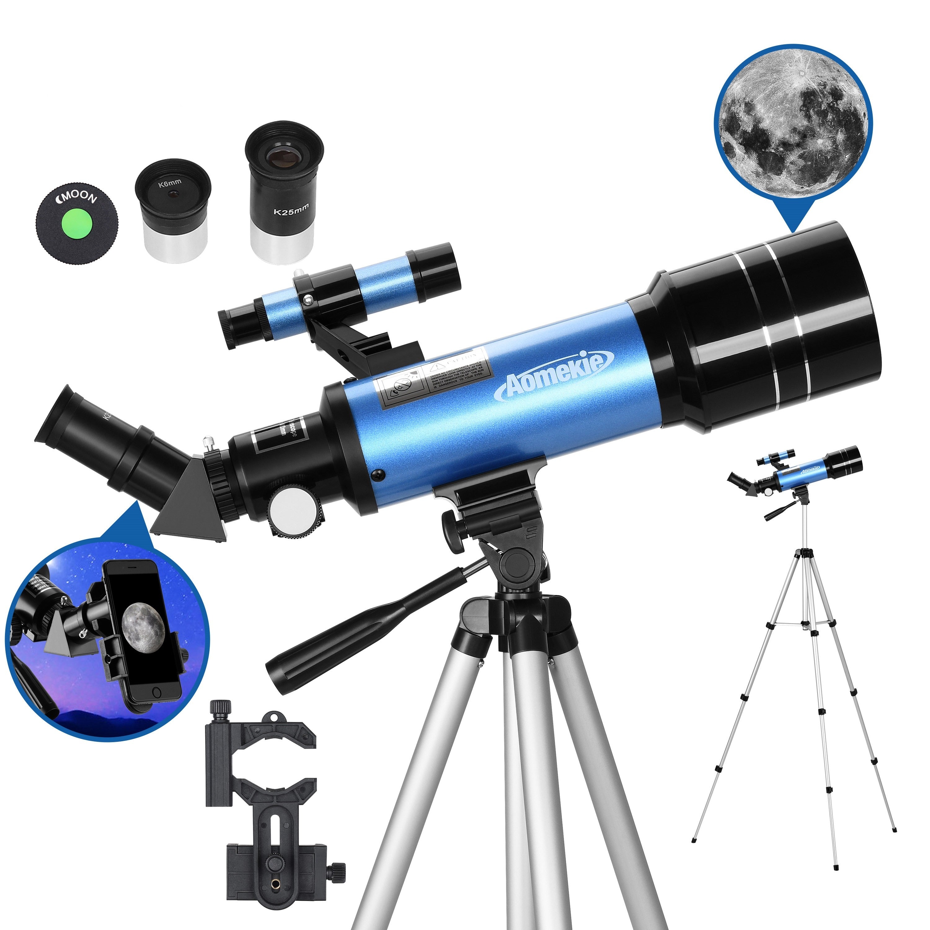 F40070M Telescope Astronomical Monocular With Tripod Refractor Spyglass Zoom High Power Powerful For Astronomic Space - RY MARKET PLACE