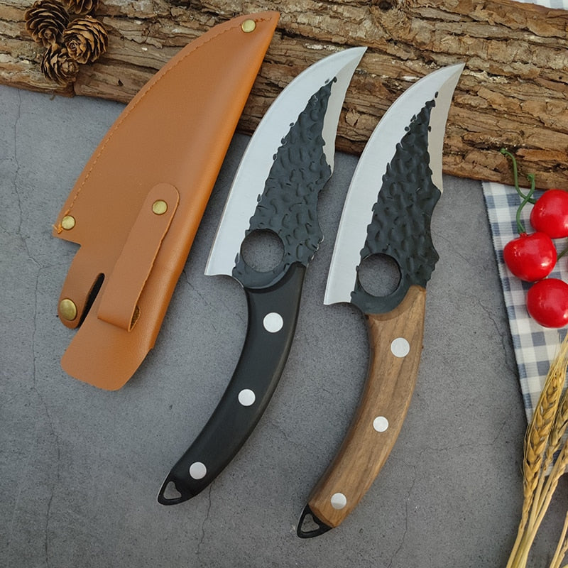 6'' Meat Cleaver Butcher Knife Stainless Steel Hand Forged Boning Knife Chopping Slicing Kitchen Knives Cookware Camping Kinves - RY MARKET PLACE