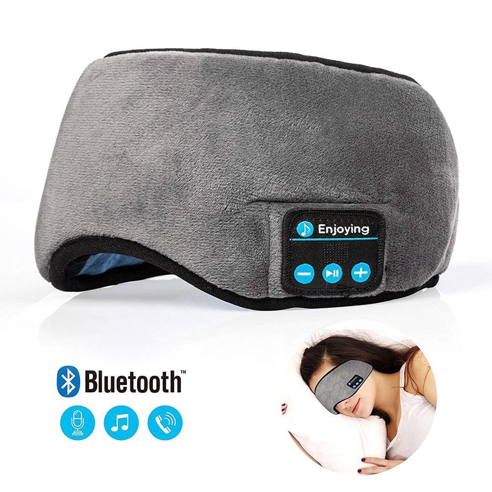 Bluetooth Sleeping Headphones Eye Mask Sleep Headphones Bluetooth Headband Soft Elastic Comfortable Wireless Music Earphones - RY MARKET PLACE