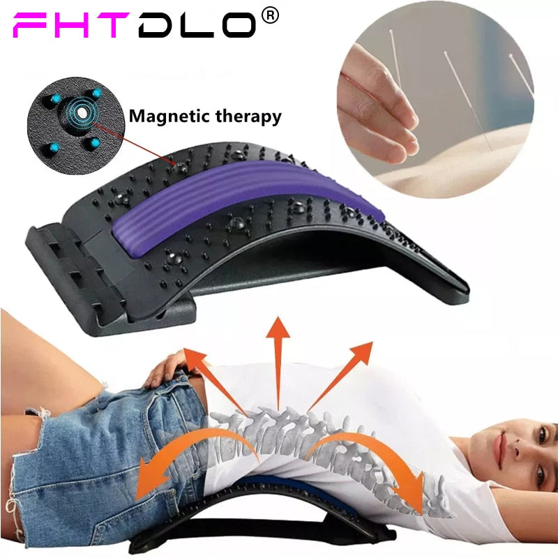 Magnetic Back Massage Muscle Relax Stretcher Posture Therapy Corrector Back Stretch Spine Stretcher Lumbar Support Pain Relief - RY MARKET PLACE