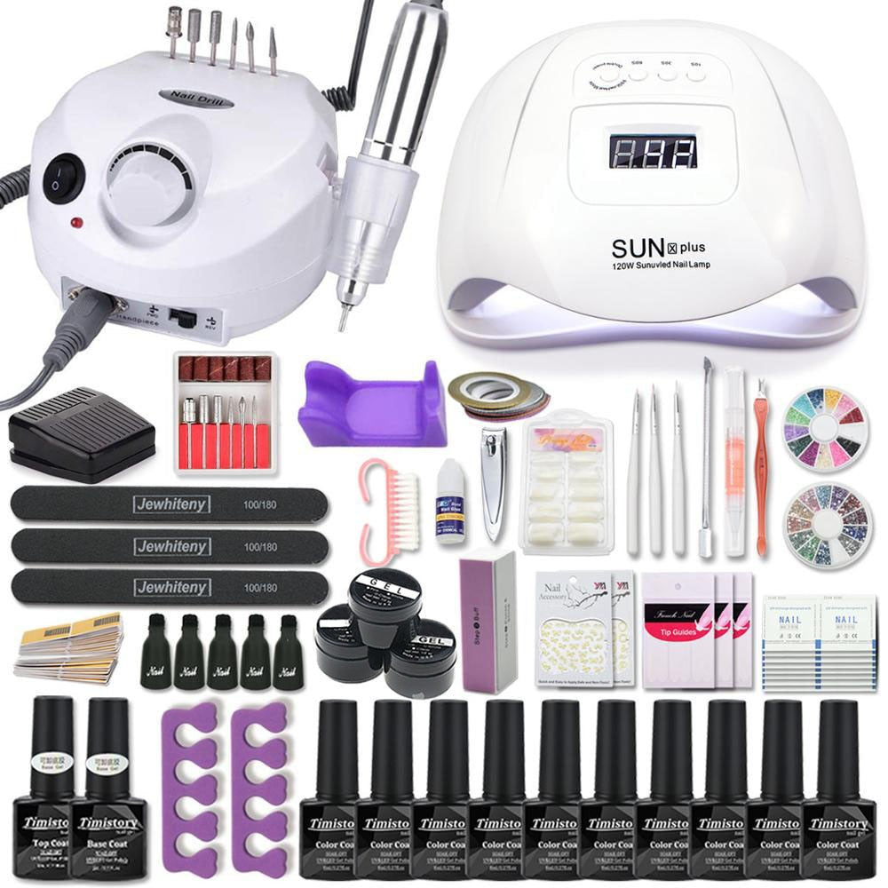 Manicure Set for Nail set 120/80/54W UV LED LAMP Gel nail polish Set Kit Electric Nail Drill Manicure Sets Nail Art Tools - RY MARKET PLACE