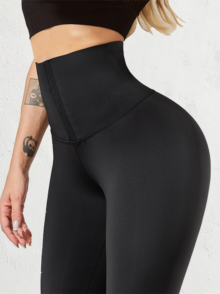 Damskie legginsy do fitnessu legginsy z wysokim stanem Push Up legginsy sportowe damskie Sexy Slim, czarny Legging Sportswear - RY MARKET PLACE